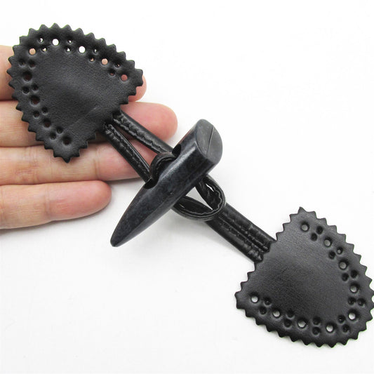 Brogue Style Leather Frog - Black - 16cm - 9685