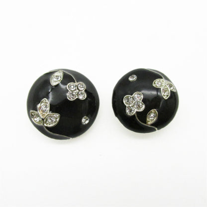 Button with Diamante Flower and Leaf - 4365