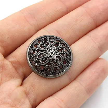 Ornate Filigree Metal Button 4411