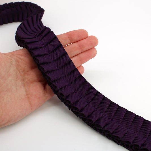 Luxury Ruffled Grosgrain Trim - 38mm - by the metre - 5603