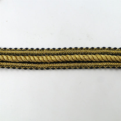 Braid With Metallic Cord Centre 17mm 7916