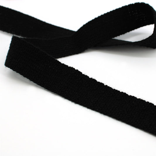 Flat Acrylic Tape - Black - 25mm - by the metre - 6139