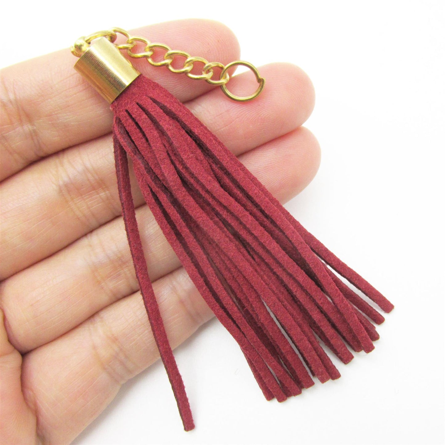 Suedette Tassel With Chain 9935