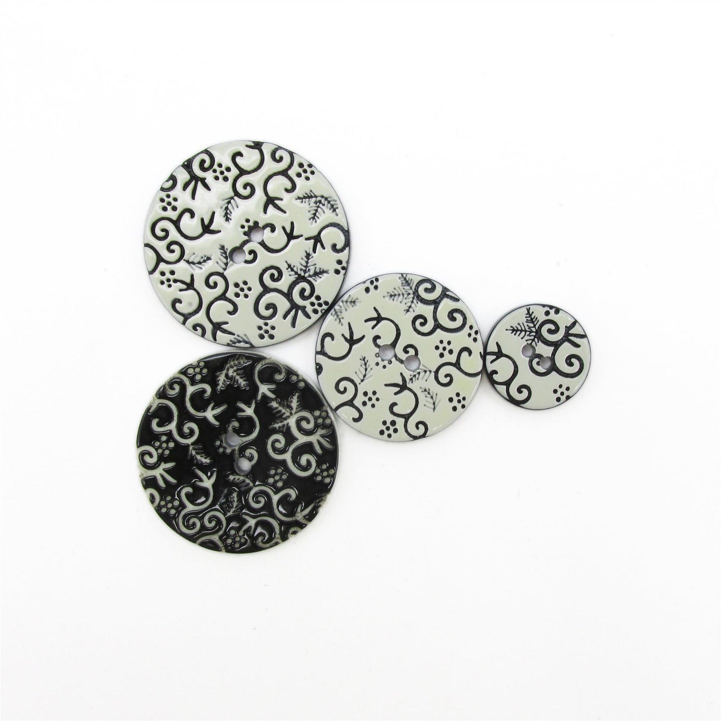 Decorative Leaf Buttons - 4414