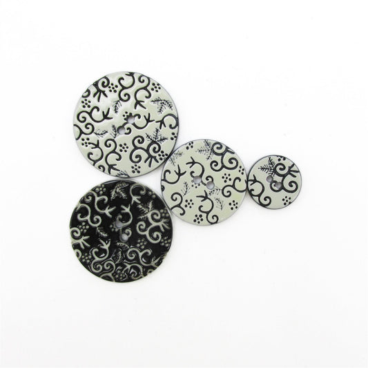 Decorative Leaf Buttons - 4414