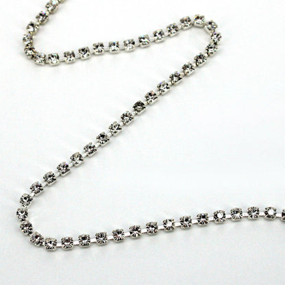 Tiny Diamante Chain - Clear - 2.5mm - by the metre - 9284