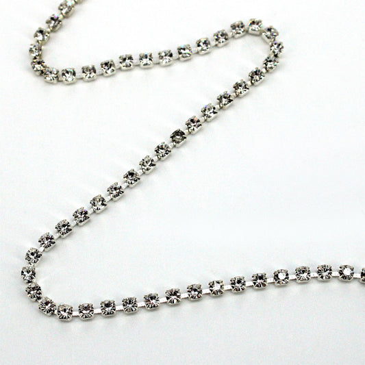 Tiny Diamante Chain - Clear - 2.5mm - by the metre - 9284