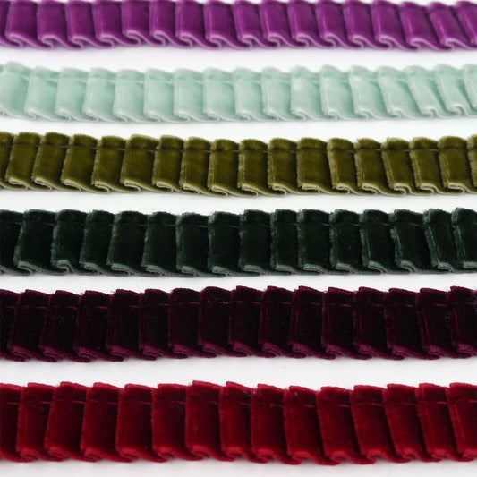 Pleated Velvet Ribbon 16mm 7109