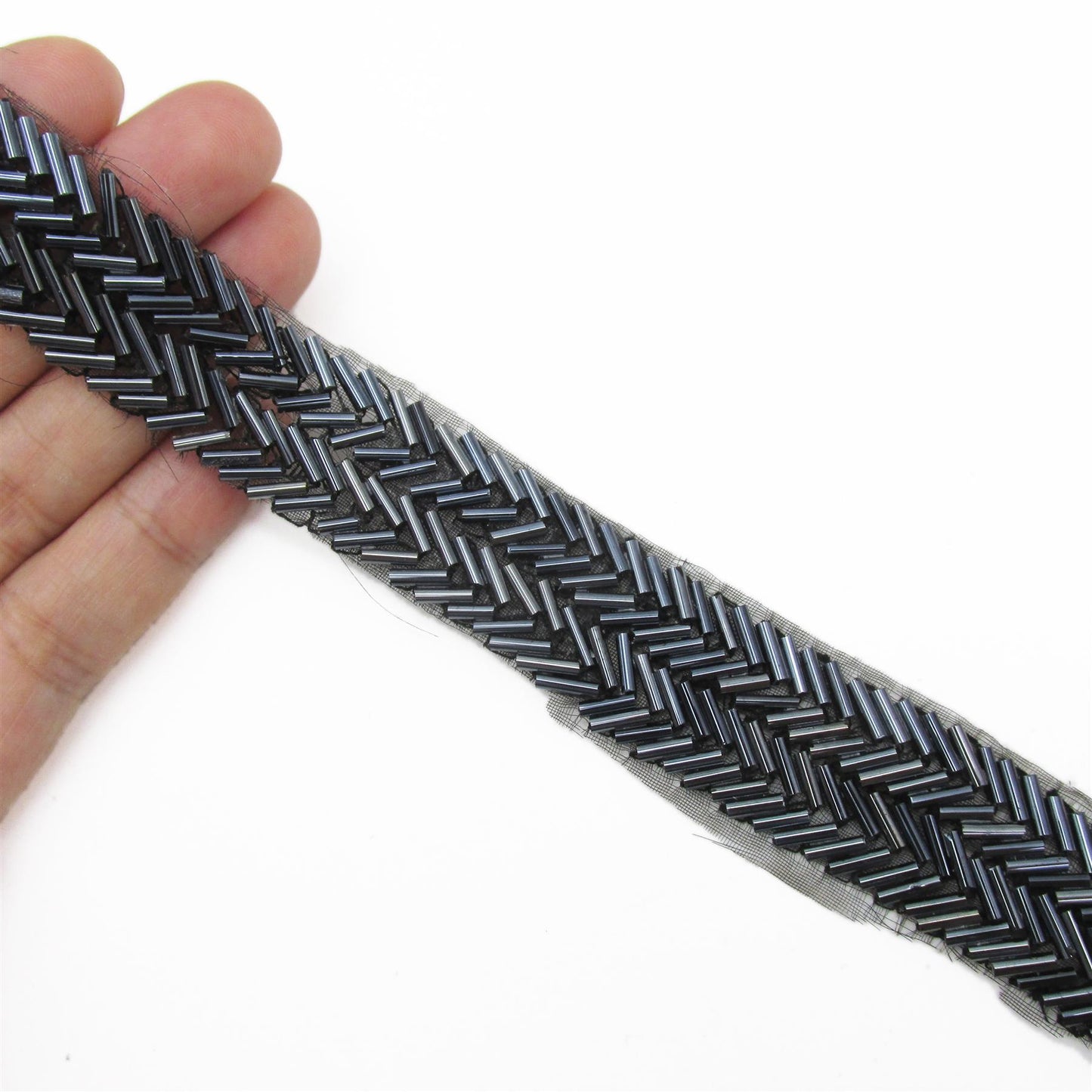 Zigzag Patterned Bugle Braid - 20mm - by the metre - 7913