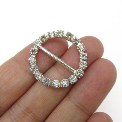Diamante Round Buckle - 7134