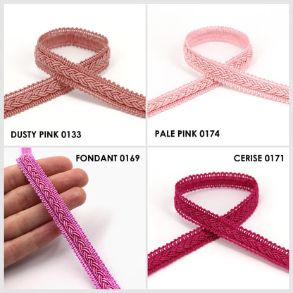 Gimp Braid with Plaited Centre - 12mm x 1m - 9844