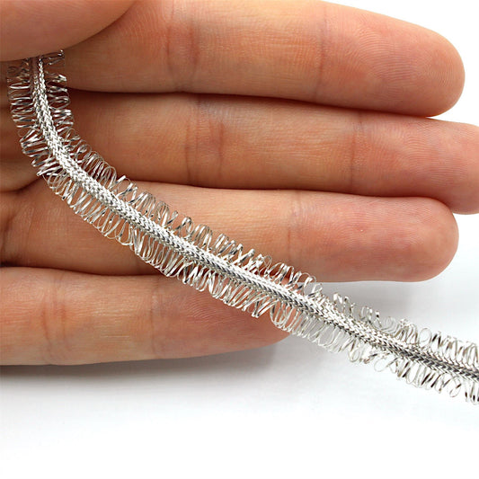 Metallic Looped Edge Braid - 10mm - by the metre - 8401