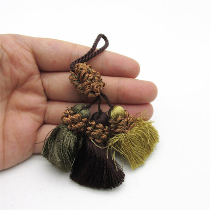 Triple Tassel with Ruff Top - 7cm - 9669