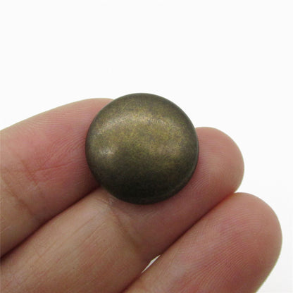Flat Top Metal Domed Button - 4405
