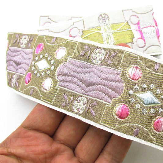 Ornate Pattern Wide Braid - 48mm - by the metre - 6682