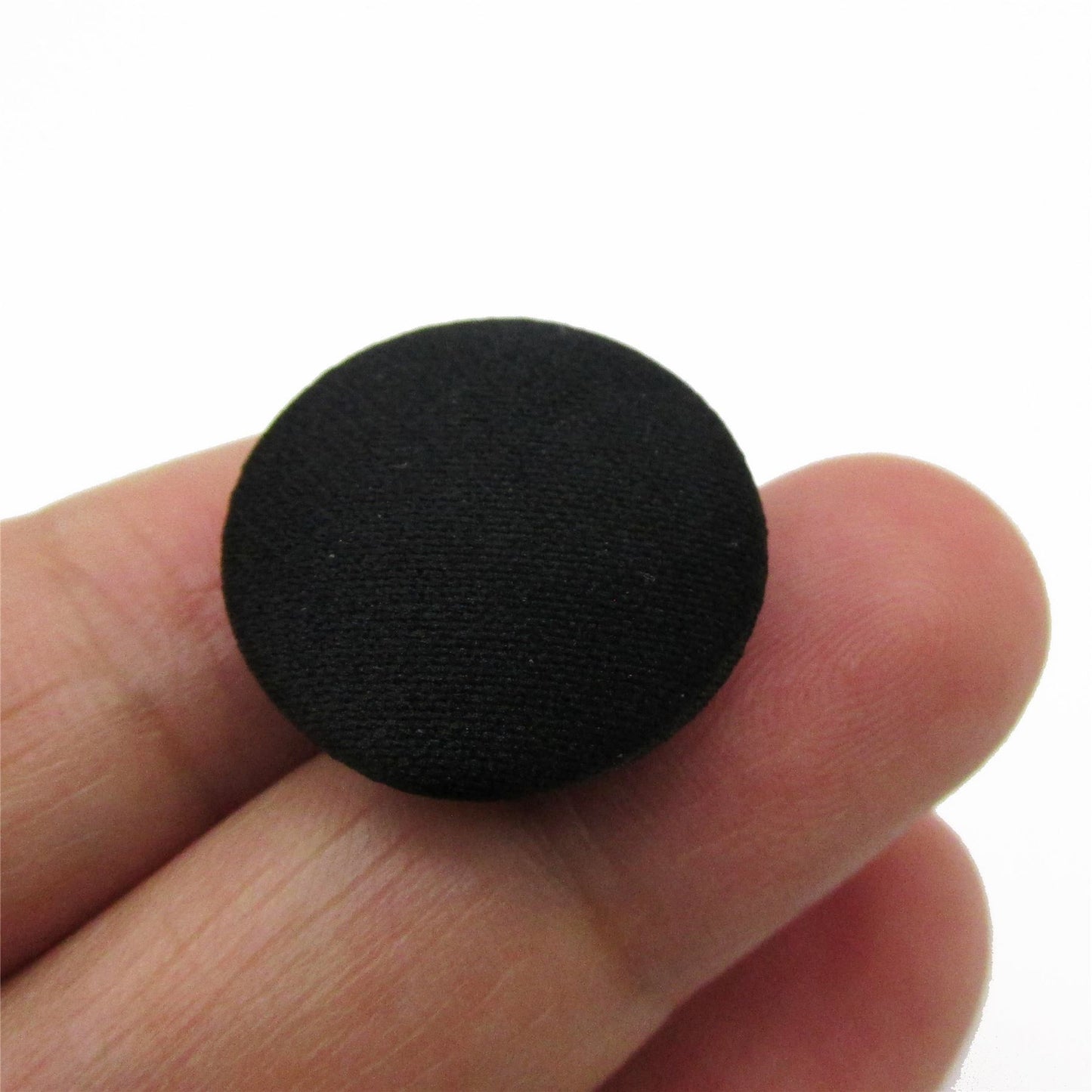 Satin Covered Black Button - 4451