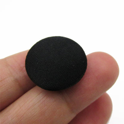 Satin Covered Black Button - 4451