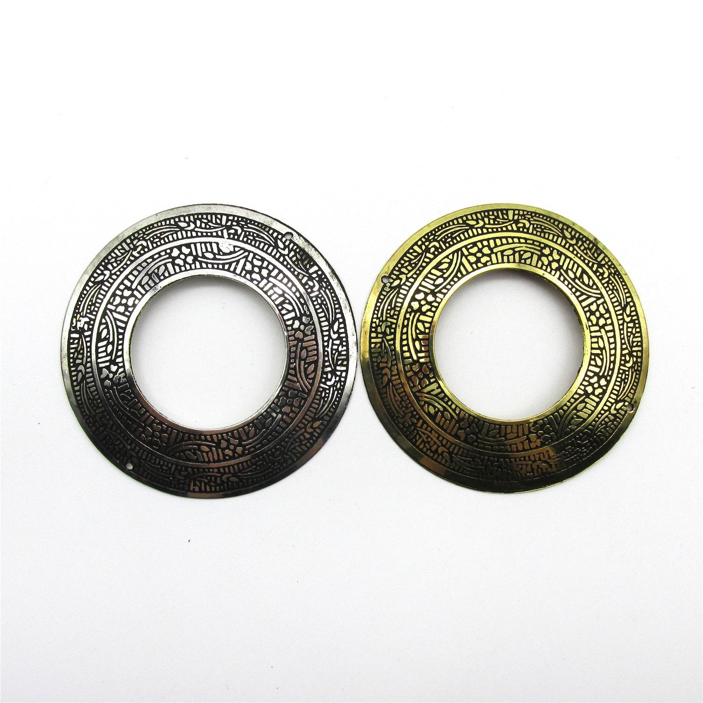 Patterned Metal Plate Ring - 57mm - 9991