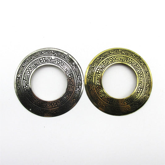 Patterned Metal Plate Ring - 57mm - 9991