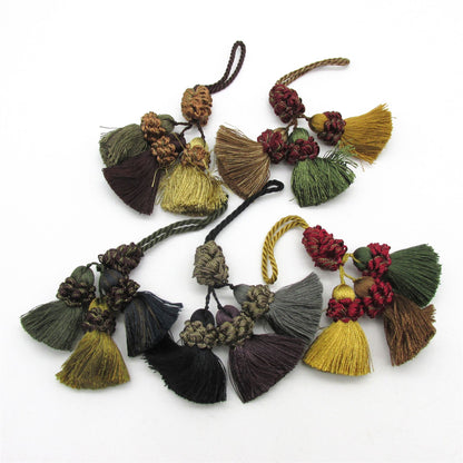 Triple Tassel with Ruff Top - 7cm - 9669