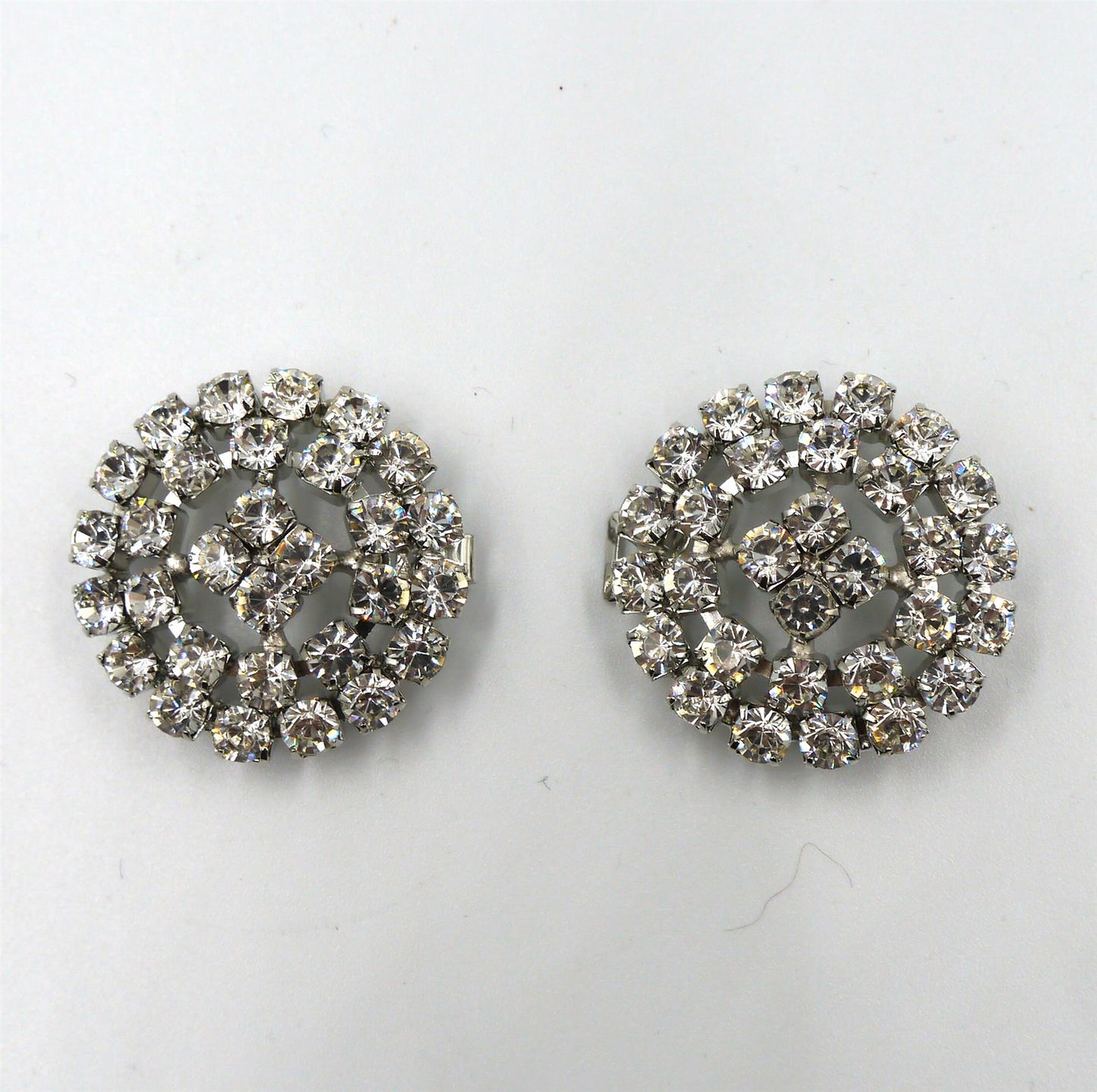 Round Diamante Clasp - Clear - 7x3.5cm - 7034