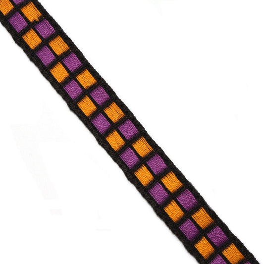 Vintage Braid 2 Tone Square PURPLE ORANGE 12mm 2087