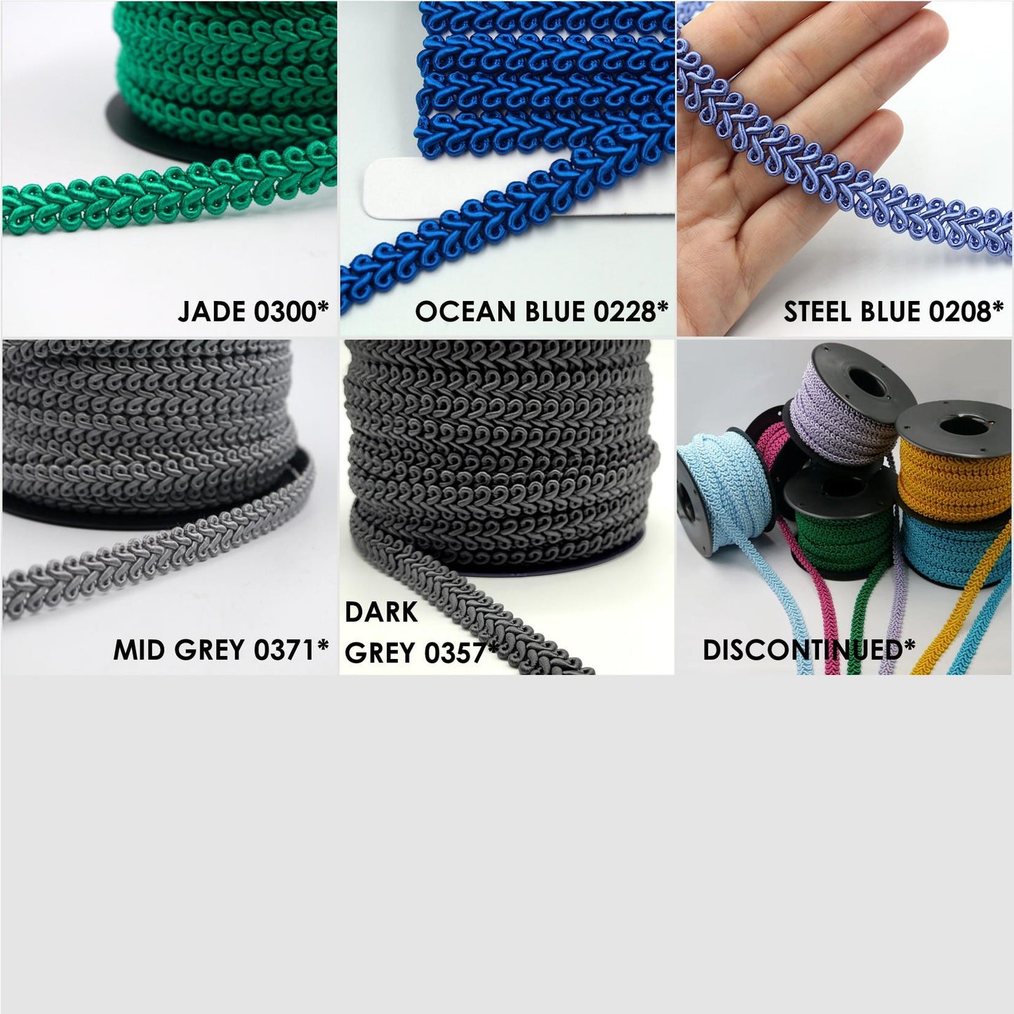 Gimp Braid In Feather Design 12mm 9893