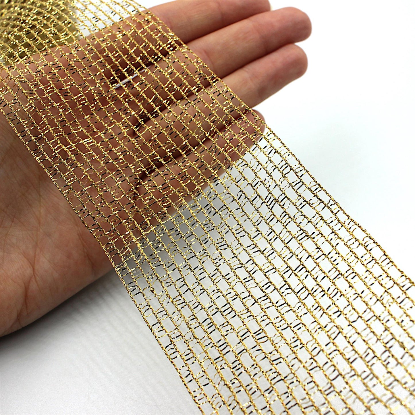 Metallic Wired Lurex Net Braid x 1m - 9510