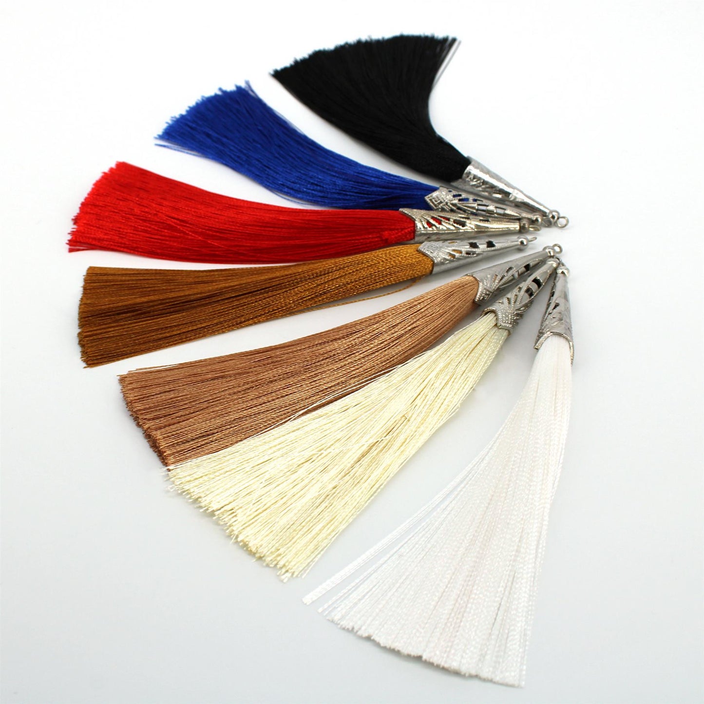 Silky Tassel with Ornate Metal Cap - 13cm - 7597