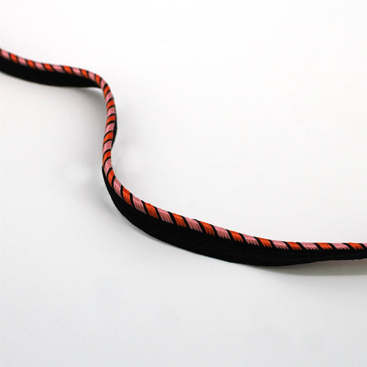 Barley Twist Insertion - Pink Orange  - 8mm - by the metre - 5451