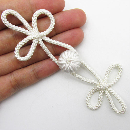 Frog with Corded Button - Ivory - 11.5cm - 7362