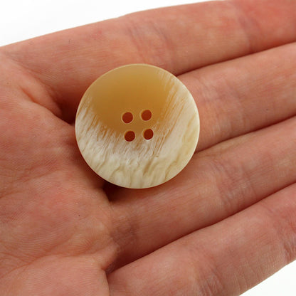 Two-Tone Textured Edge Four-Hole Buttons x 5pcs - 6112