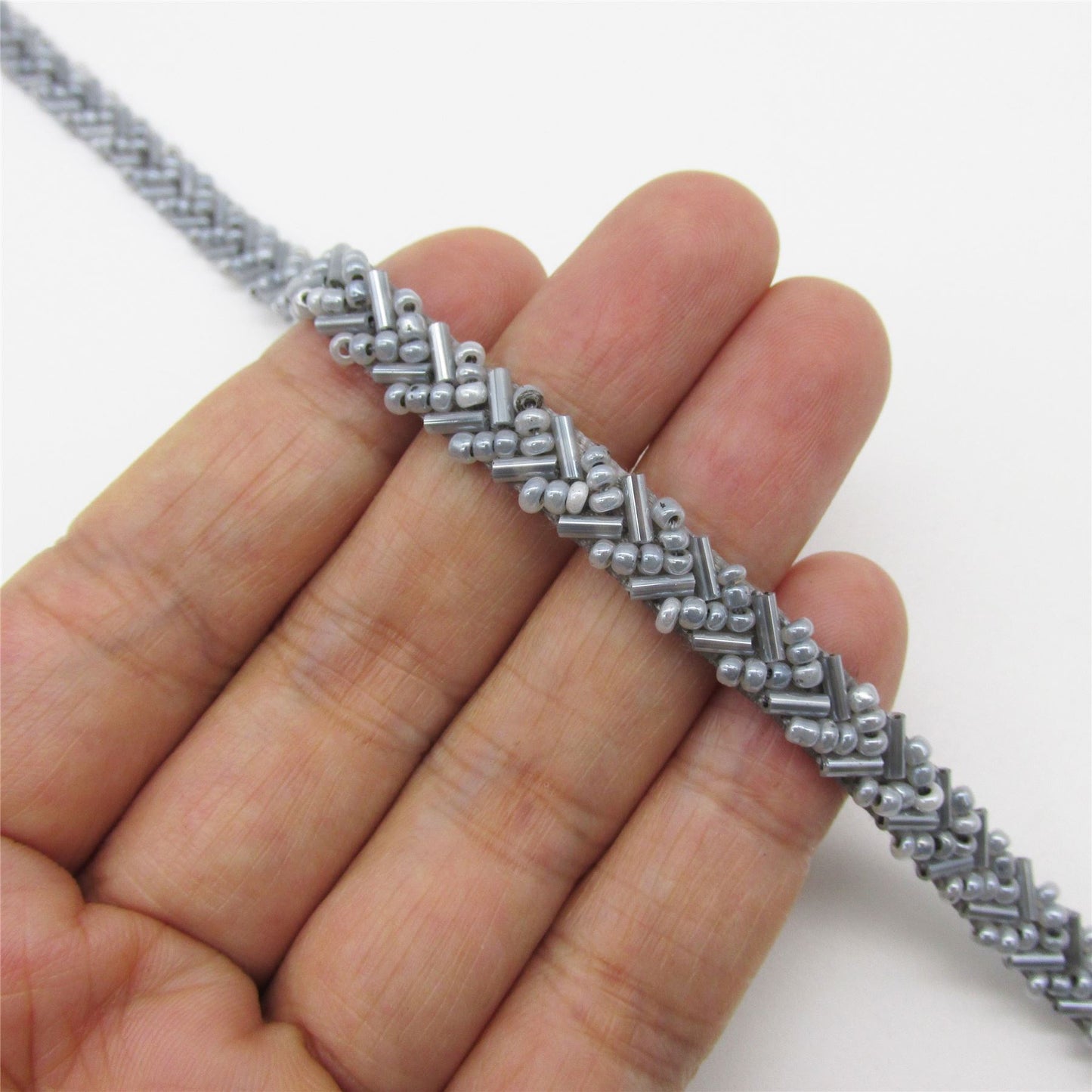 Chevron Beaded Braid 6mm 6347