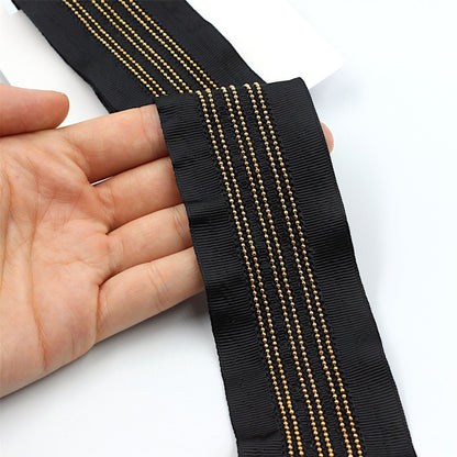 Grosgrain Braid With Ball Chain Detail 50mm 3291