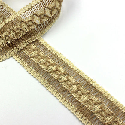 2-Tone Jute Braid NATURAL 42mm 8368