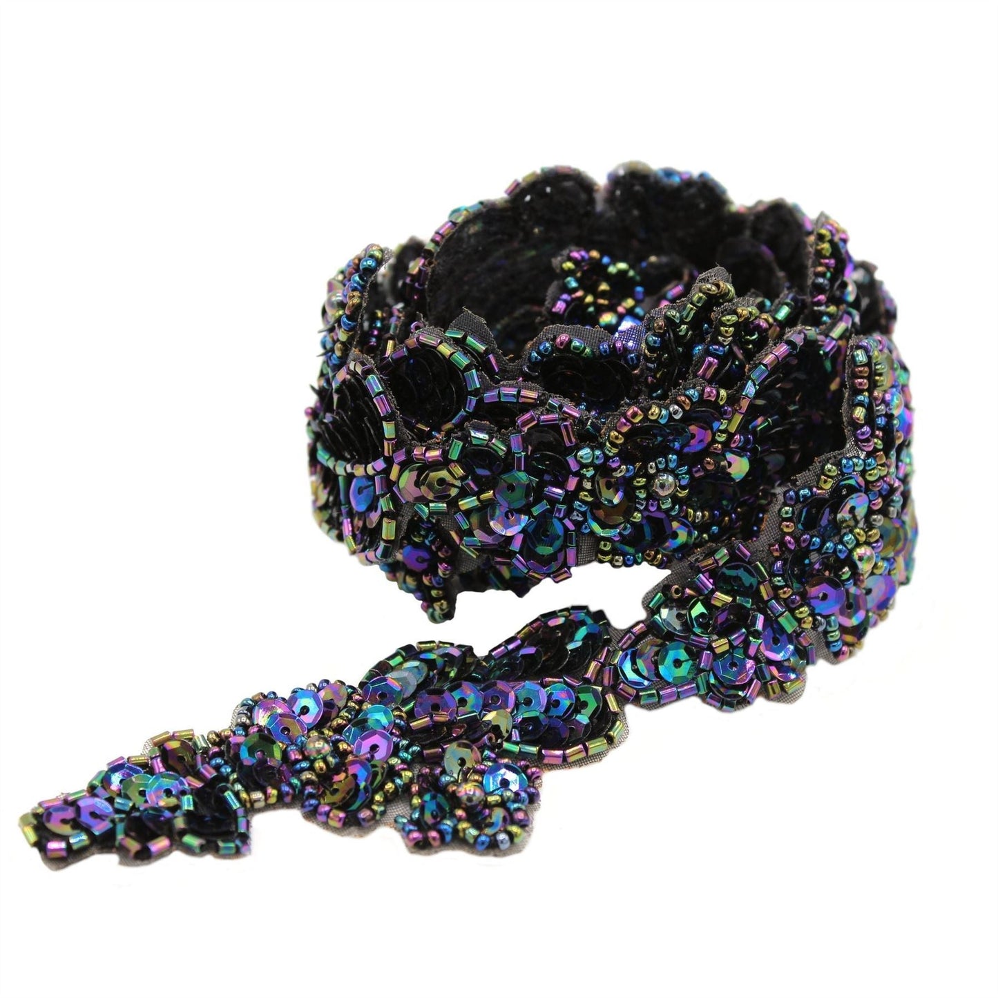 Sequin Flower Braid Trim 38mm 8808