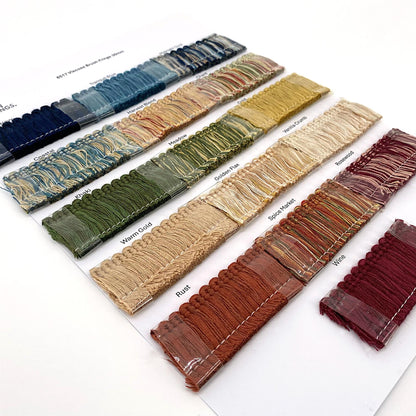 Shadecard - 16 'Standard' Viscose Brush Fringe Colours - SC - 6517