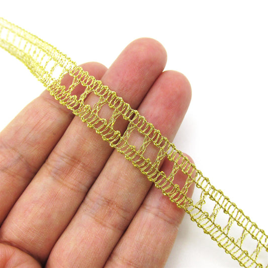 Flat Metallic Ladder Braid - 12mm - by the metre - 9072
