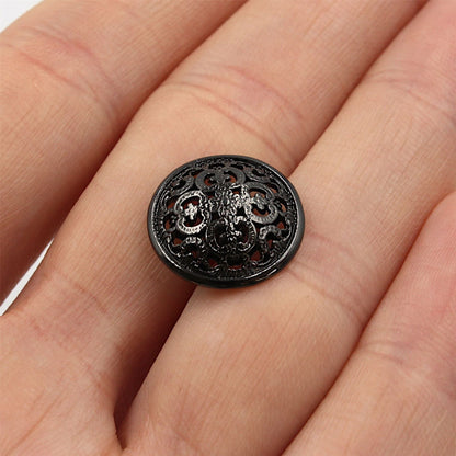 Ornate Filigree Metal Button 4411