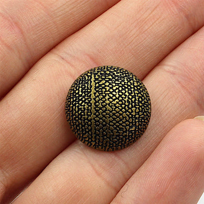 Metal Textured Pattern Dome Shank Button 6111