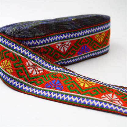 Aztec Inspired Patterned Braid 40mm x 1m - 9856