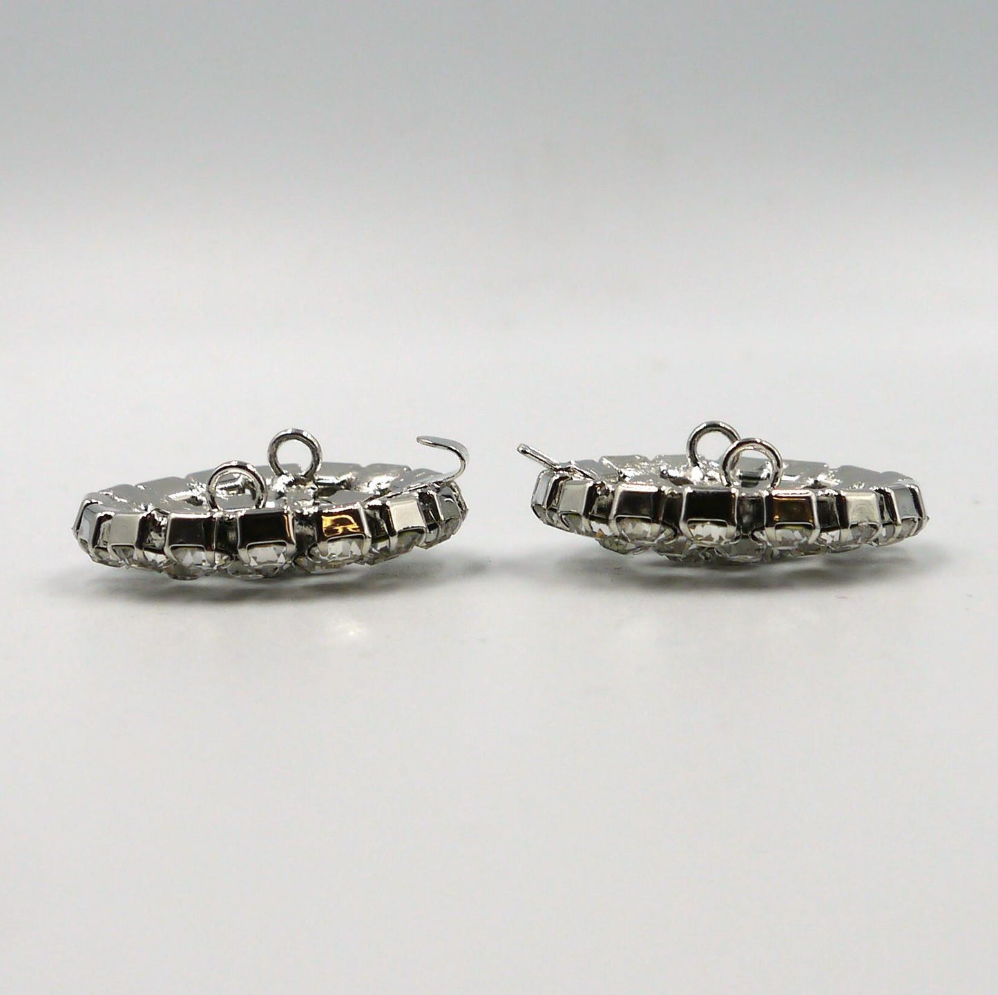 Round Diamante Clasp - Clear - 7x3.5cm - 7034