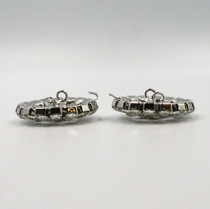 Round Diamante Clasp - Clear - 7x3.5cm - 7034