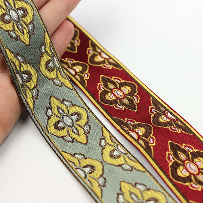 Retro Floral Embroidered Braid 32mm 5507