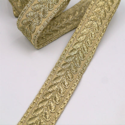 Embroidered Metallic Braid IMPERFECT 25mm 6872