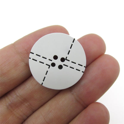 Button with Contrasting Stitch Pattern - 5324