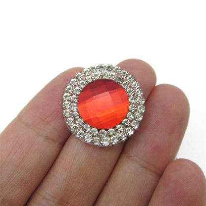 Round Motif with Jewel Button Centre - 24mm - 7493