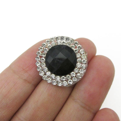 Round Motif with Jewel Button Centre - 24mm - 7493