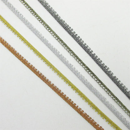 Tiny Metallic Braid With Single Picot Edging 3mm 7575