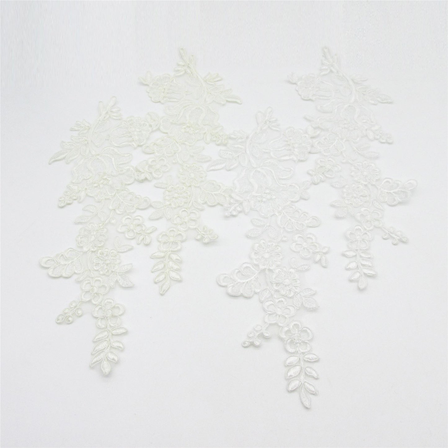 Large Corded Laced Flower Motifs - 30cm - Pair - 5367